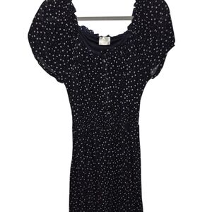 Siren Lily Black and White Starry Midi Dress